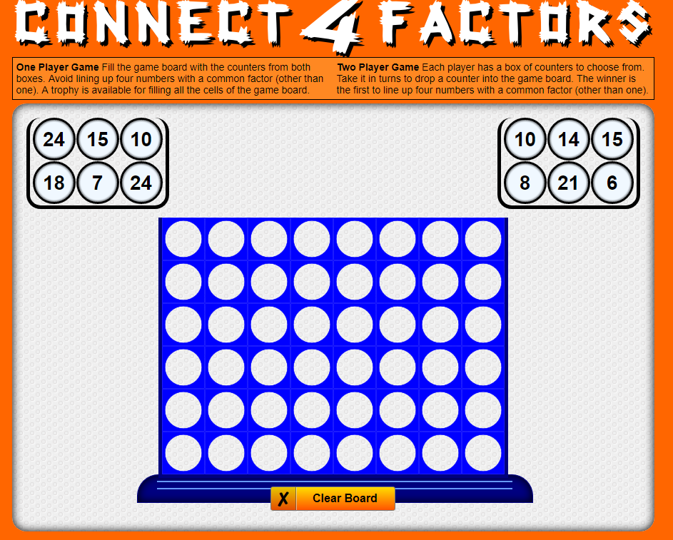 Connect 4 Factors Content ClassConnect